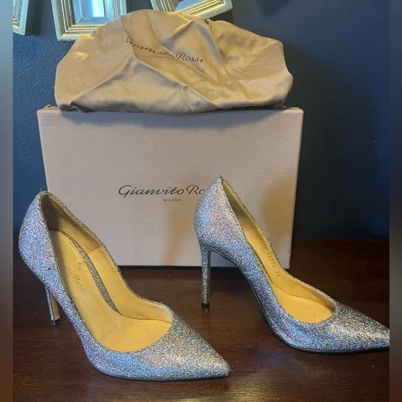 Gianvito Rossi Silver Kaleido Heels - Picture 2 of 6